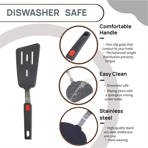 Genérico espátula silicona apta lavavajillas, limpieza rápida sin deformarse