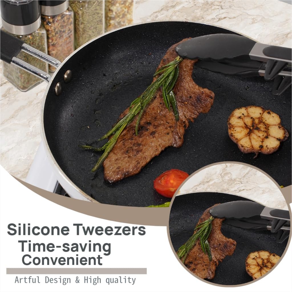 Genérico mango ergonómico espátula silicona, agarre cómodo durante cocción prolongada