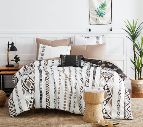 Geniospin edredón reina 7 piezas reversible para descanso versátil.