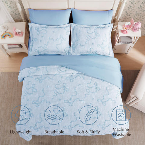 Sábana bajera Geniospin 39x80 con ajuste seguro en azul claro