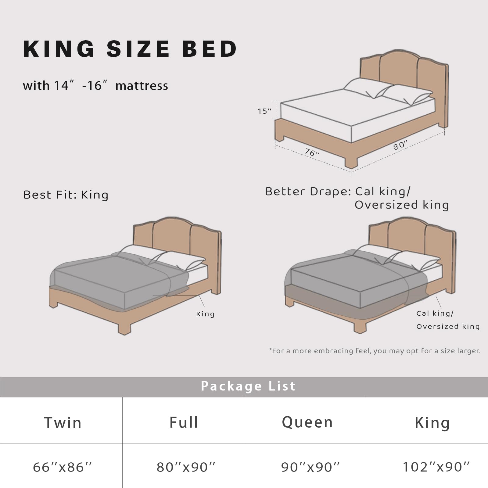 Geniospin conjunto 7 piezas para cama king, opción completa y lista para usar.