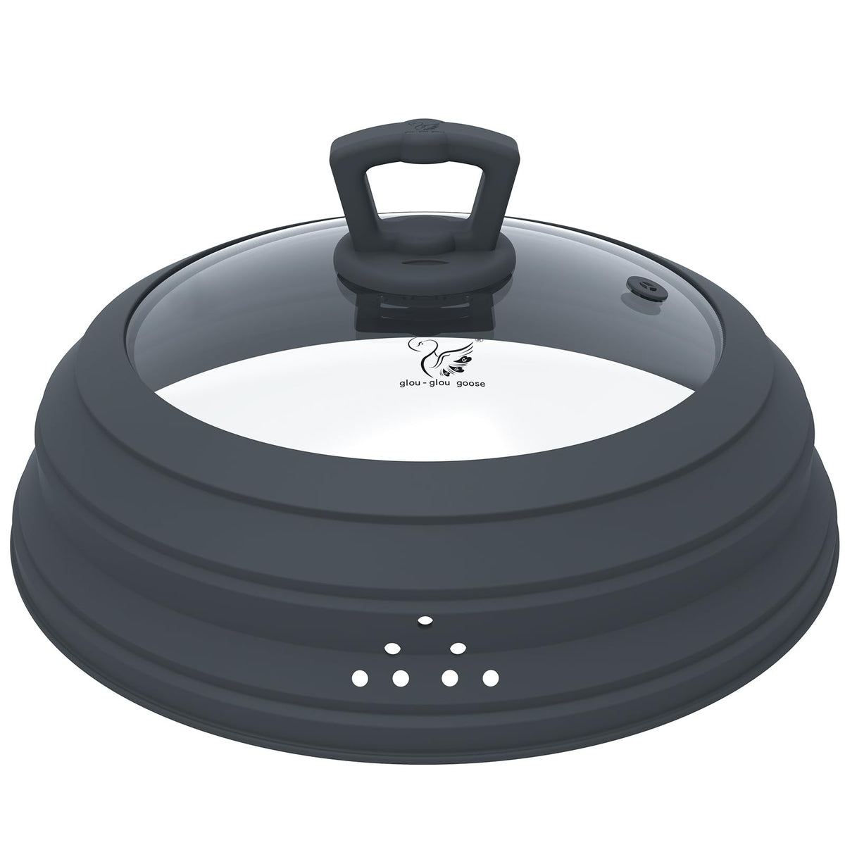 Tapa anti salpicaduras de vidrio para microondas, controla el vapor con GLOU-GLOU GOOSE GGG.