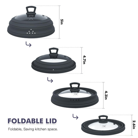 Uso multipropósito: tapa para ollas y platos con seguridad.
