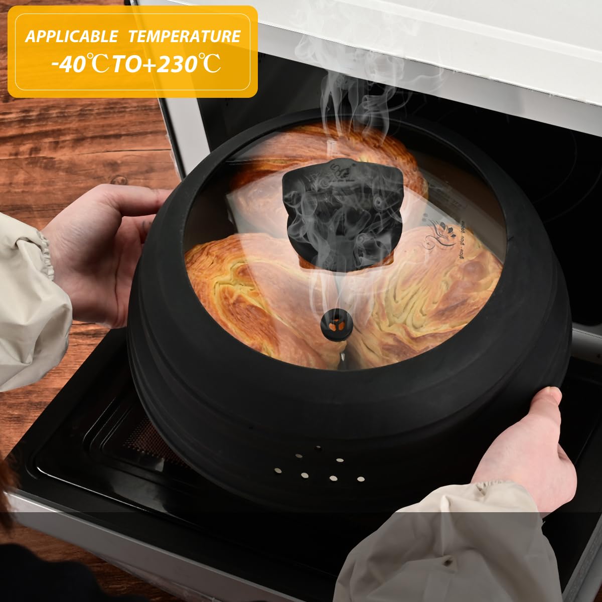Tapa con ventilación GlouGlou Goose para controlar vapor durante el calentamiento