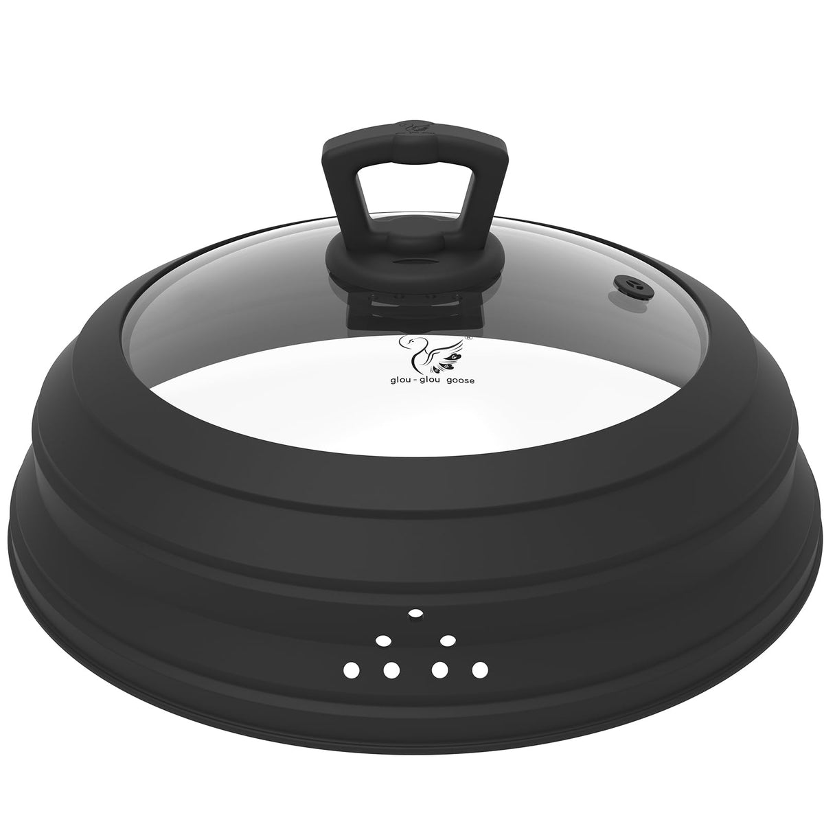 Tapa de microondas GlouGlou Goose de vidrio templado, protege contra salpicaduras