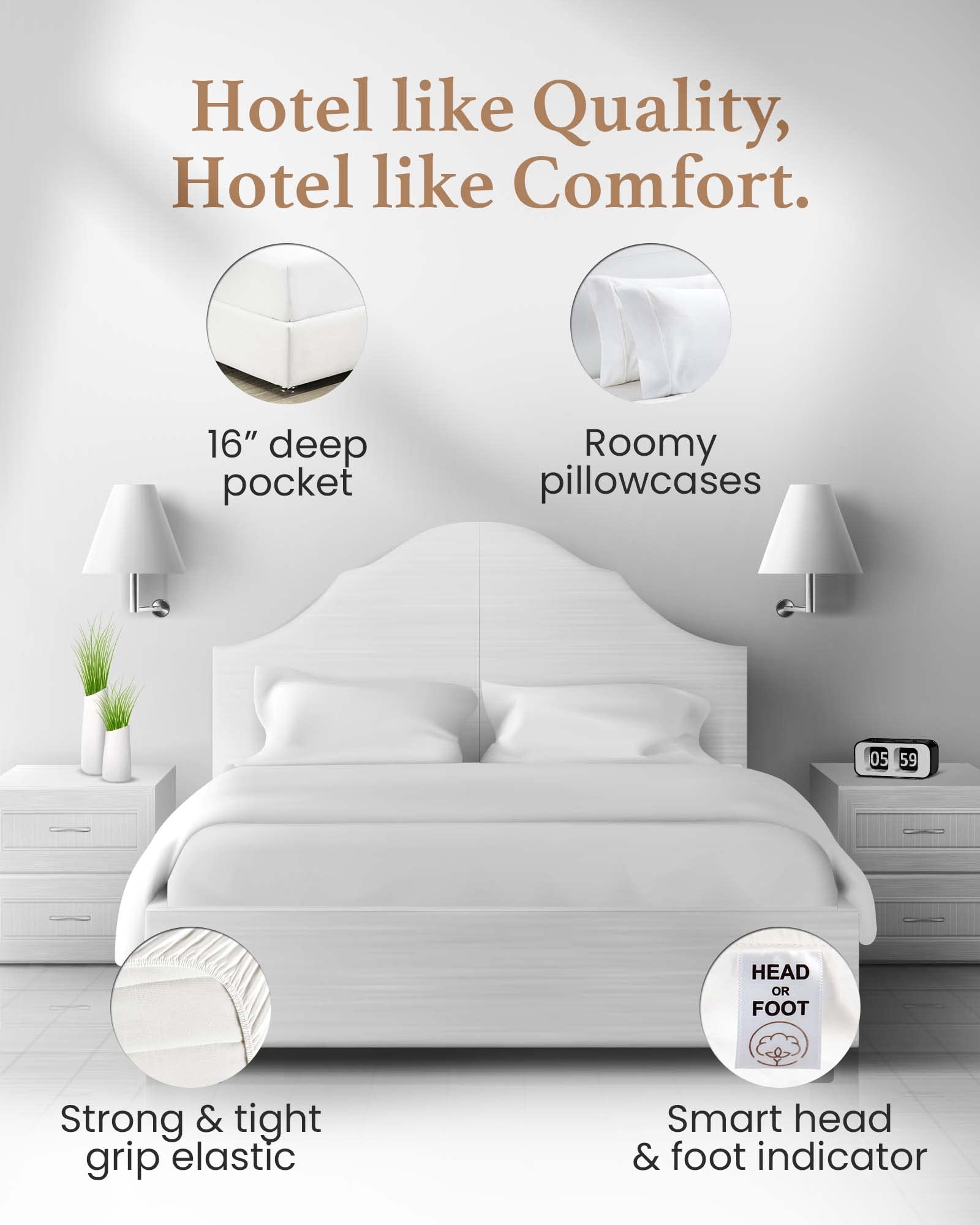 Fundas de almohada Good Sleep Bedding 20 x 30 para juego coordinado.