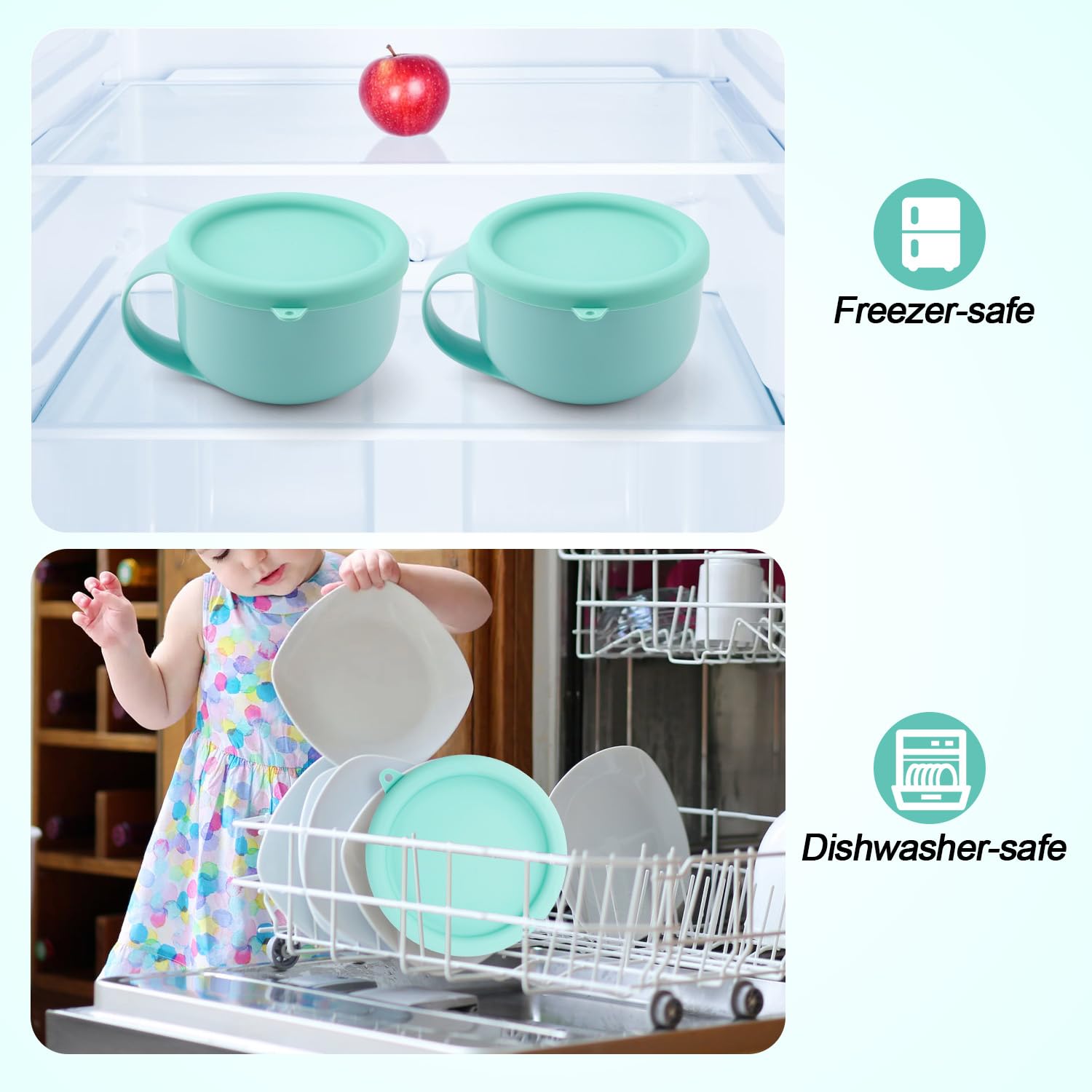 Gosknor tapa silicona para almacenamiento de postres, diseño compacto