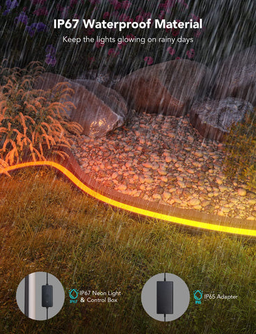 Govee iluminación decorativa para jardín y terraza nocturna.