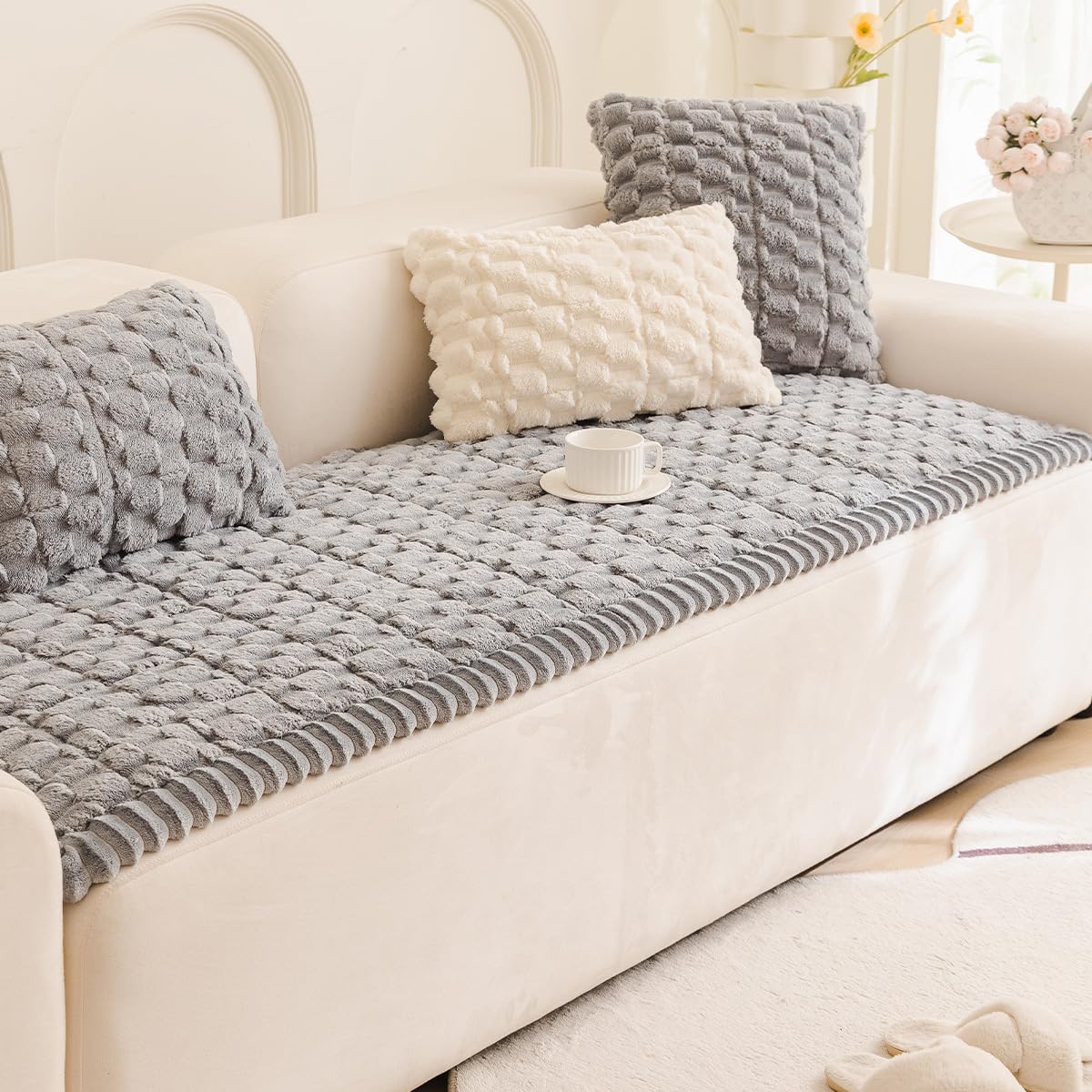 Cobertura Gumfolk para sofá, protección total para muebles y pelo.