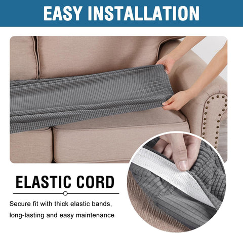 Cubiertas antideslizantes H.VERSAILTEX con elásticos en borde para evitar movimientos.