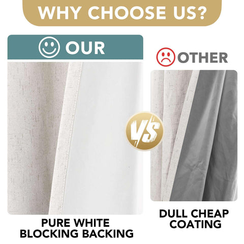 Ojal metálico de las cortinas H.VERSAILTEX para instalación fácil.