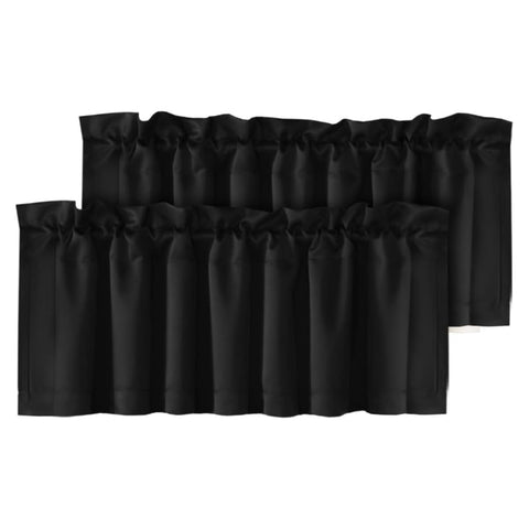 H.VERSAILTEX valances ventana negro 52x18, bloqueo de luz y privacidad