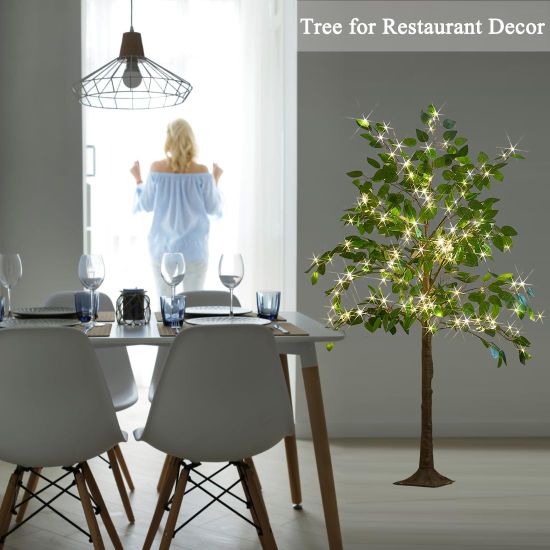 Hairui árbol decorativo con estilo natural para rincones