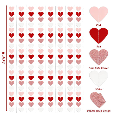HALOGATE corazones blancos dorados para decoraciones elegantes
