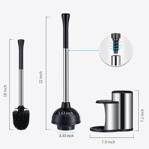 HAMITOR caddy compacto para guardar desatascador y cepillo sin goteos