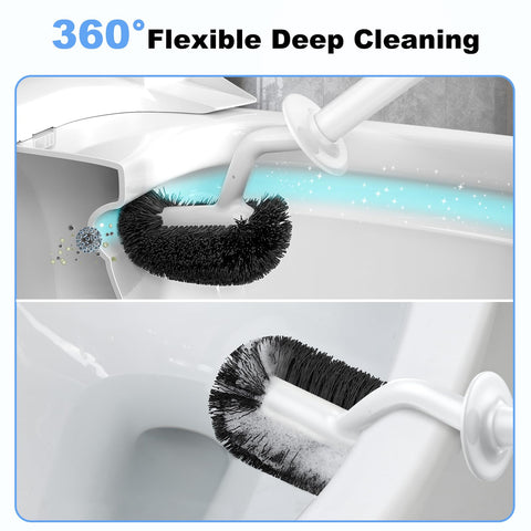 HAMITOR porta cepillos semi-abierto evita goteos y olores en el baño