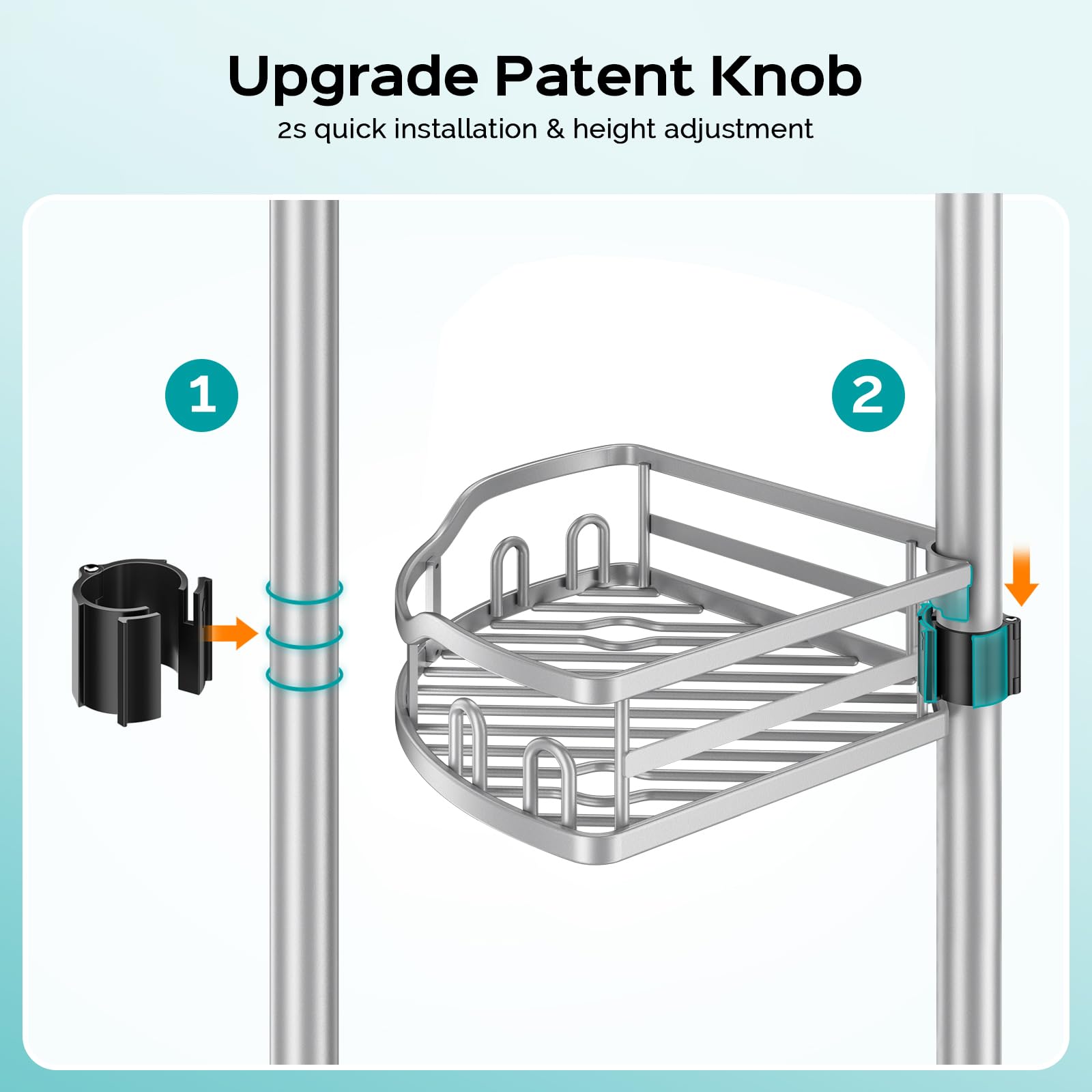HAMITOR columna de tensión para ducha con ajuste rápido y estable.