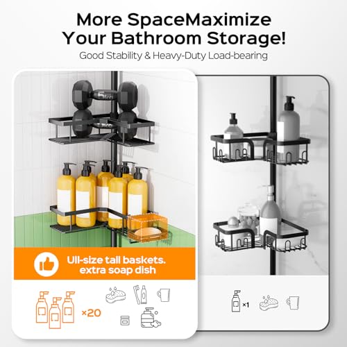 HAMITOR estantes resistentes a óxido para ducha y baño