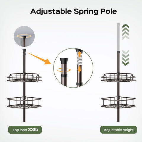 HAMITOR ganchos para accesorios de ducha, ideales para toallas y esponjas.