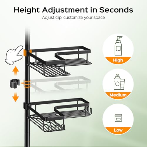 HAMITOR ganchos de ducha para utensilios y esponjas