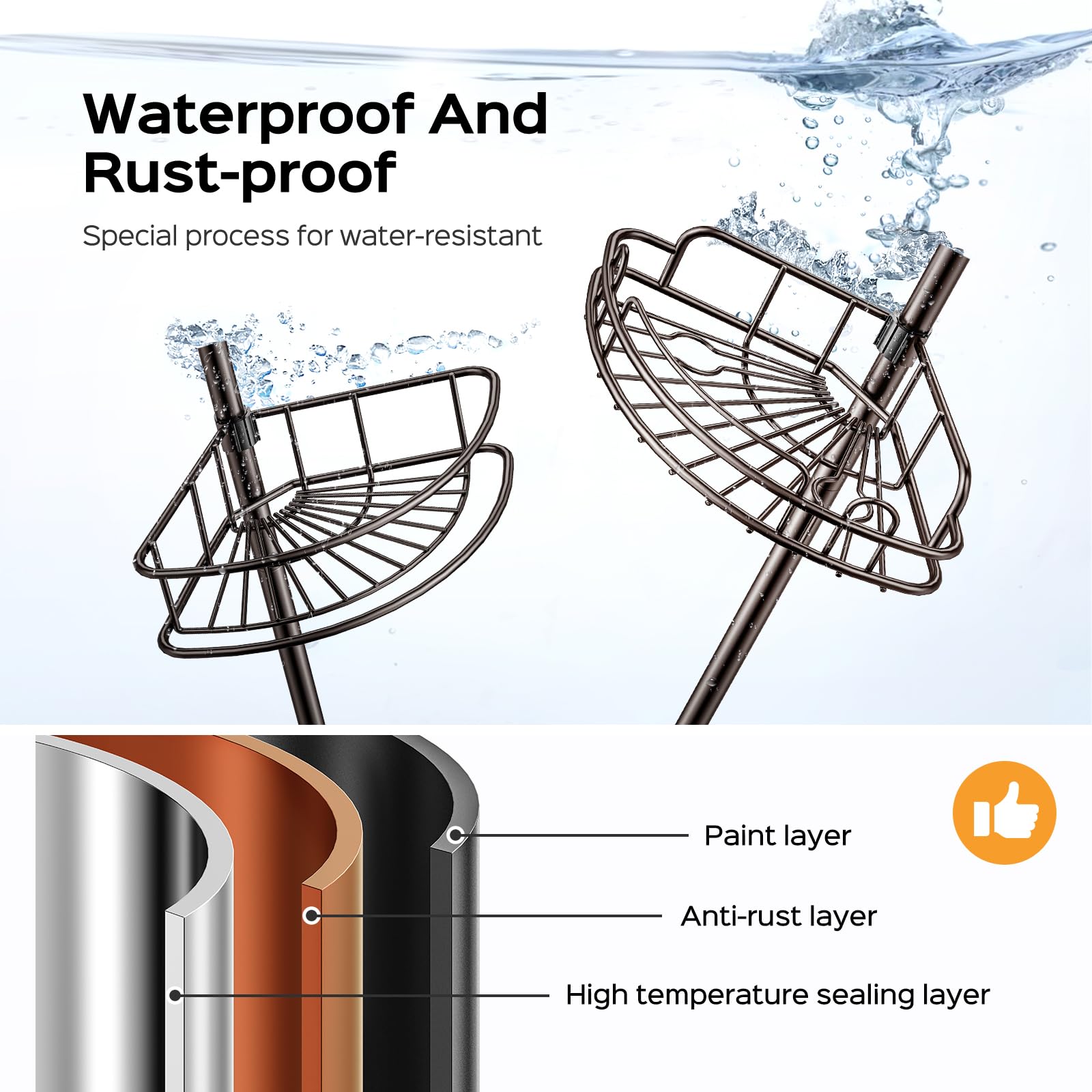 HAMITOR poste de tensión sin taladro para ducha facilita instalación rápida.