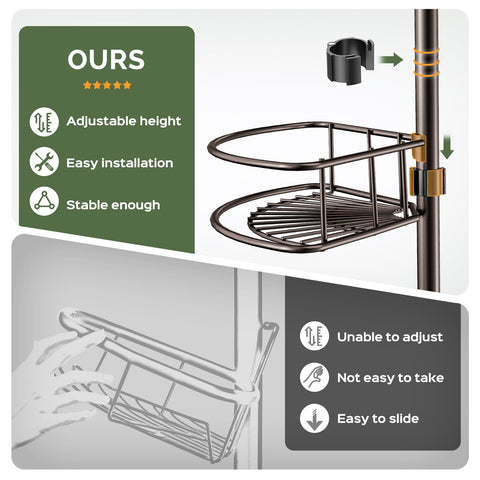 HAMITOR repisas de ducha bronce 4 niveles, resistencia al ambiente húmedo.