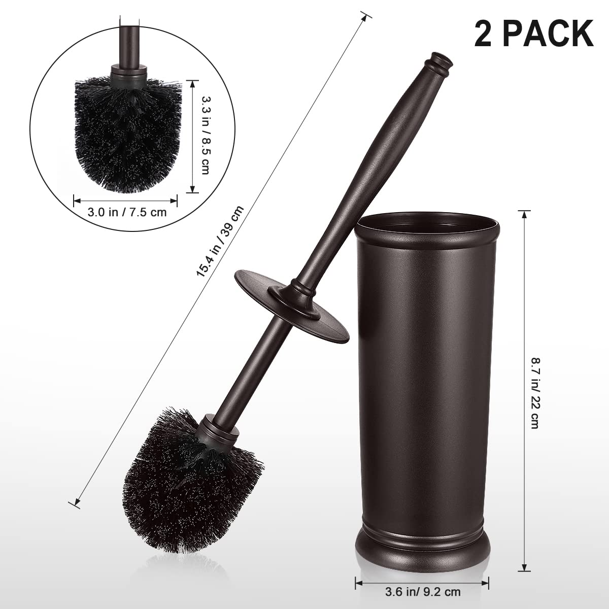 HAMITOR cepillo para inodoro de uso diario, limpieza eficiente en casa.