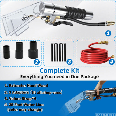 Conexión rápida entre manguera y mango con Happy Tree, sin herramientas.