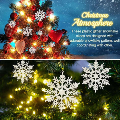HDLJD copos de nieve de 1-8 pulgadas para detalles ligeros y fáciles de colgar.