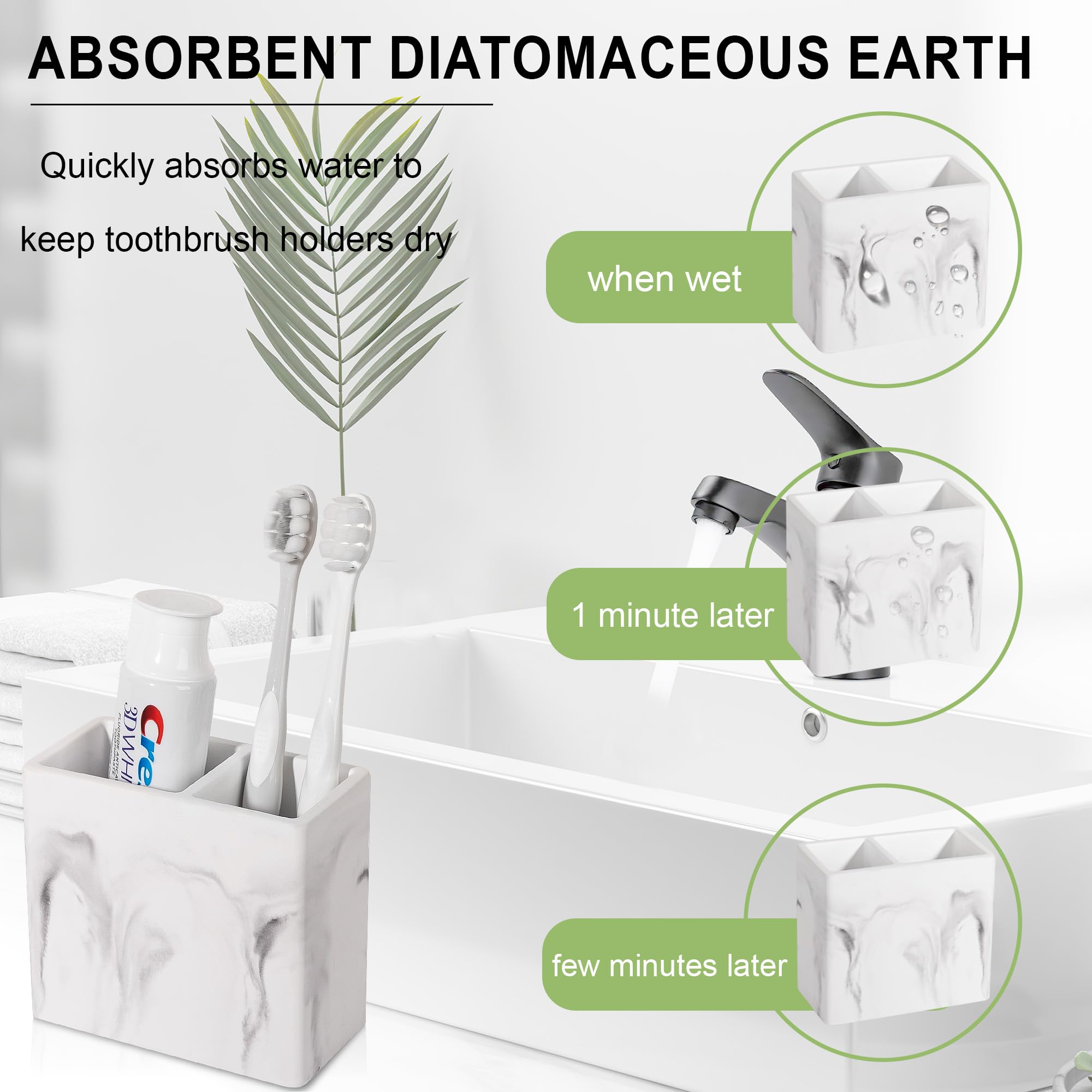 Heagoale compartimentos dos espacios separando cepillos y pasta.