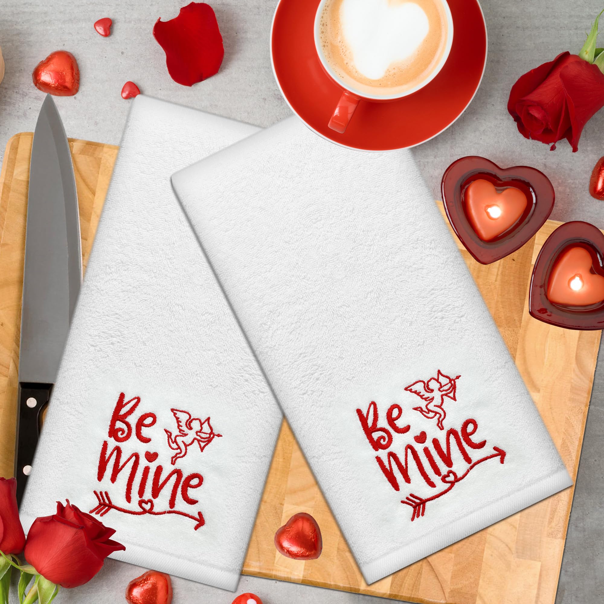 Hexagram toallas de baño Valentinas, uso versátil para secar platos y limpiar superficies.