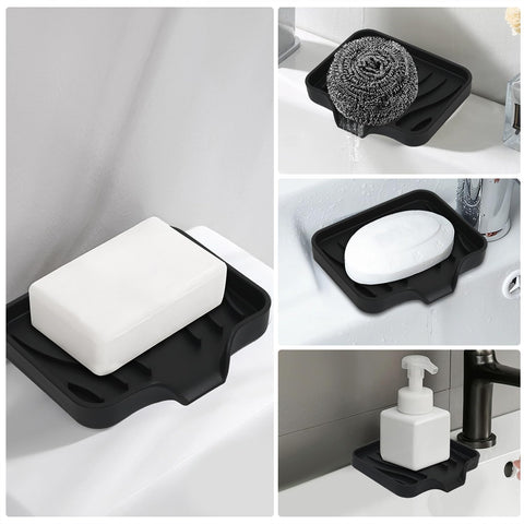 HFengQ borde elevado y base antideslizante mantiene el jabón en su lugar.