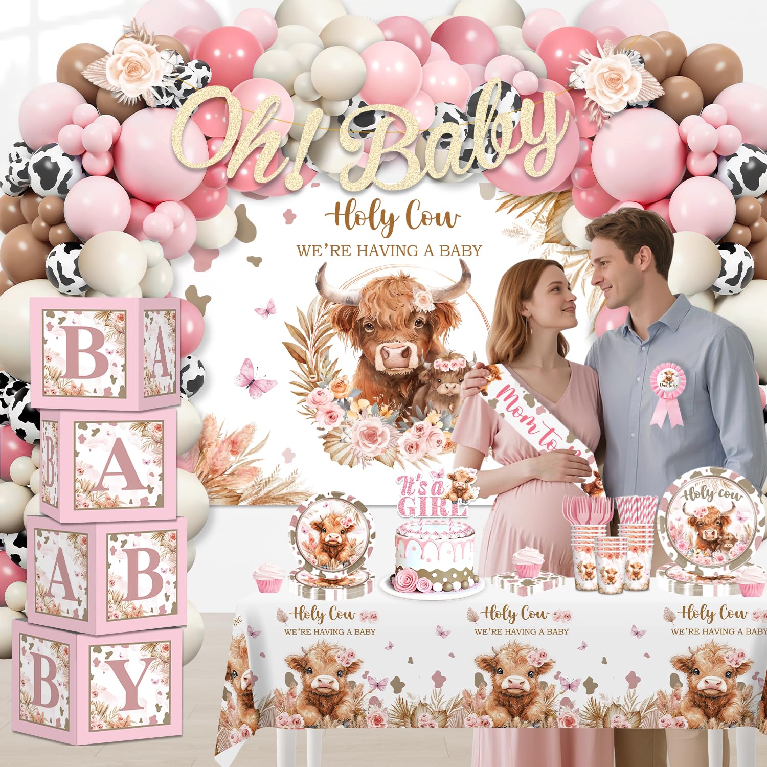 Manteles de mesa Highland Cow desechables para limpieza rápida.