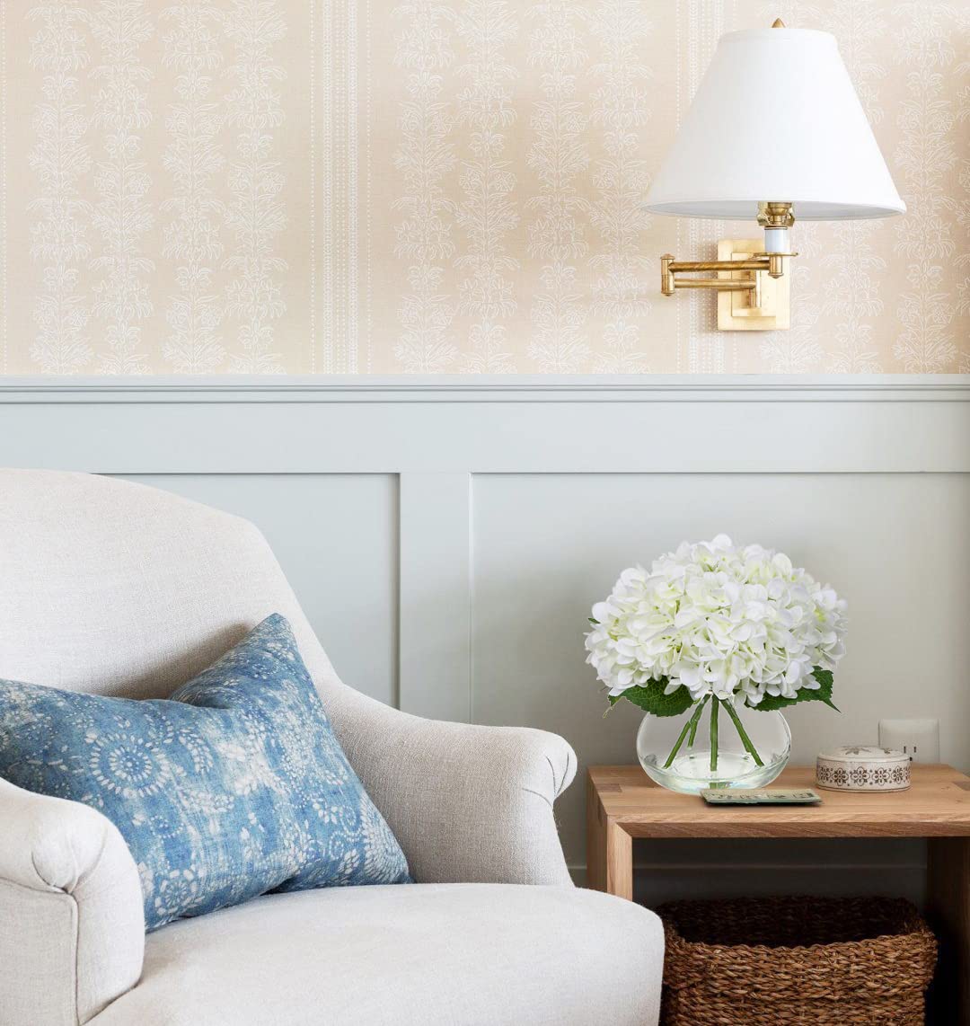Hollyone Hydrangea, detalle artesanal y seda de alta calidad para decoración duradera.