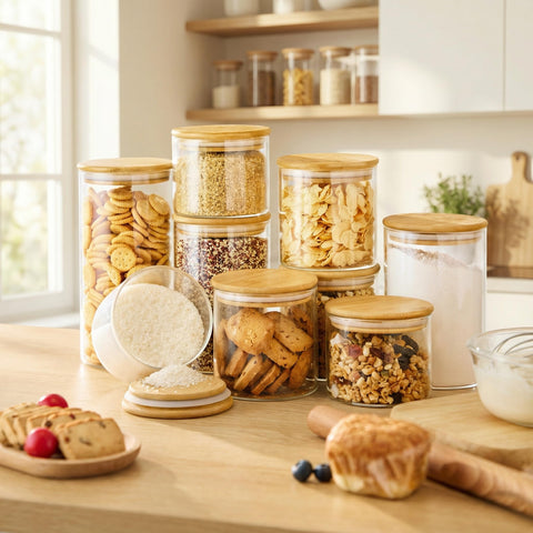 HomArtist jarras uso para cereal, pasta, harina y azúcar