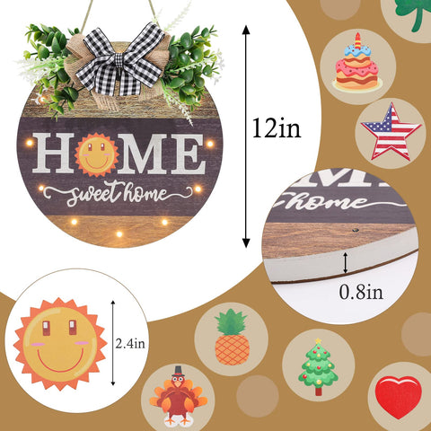 Homcdaly: guirnaldas estacionales con 14 colgantes para personalizar.