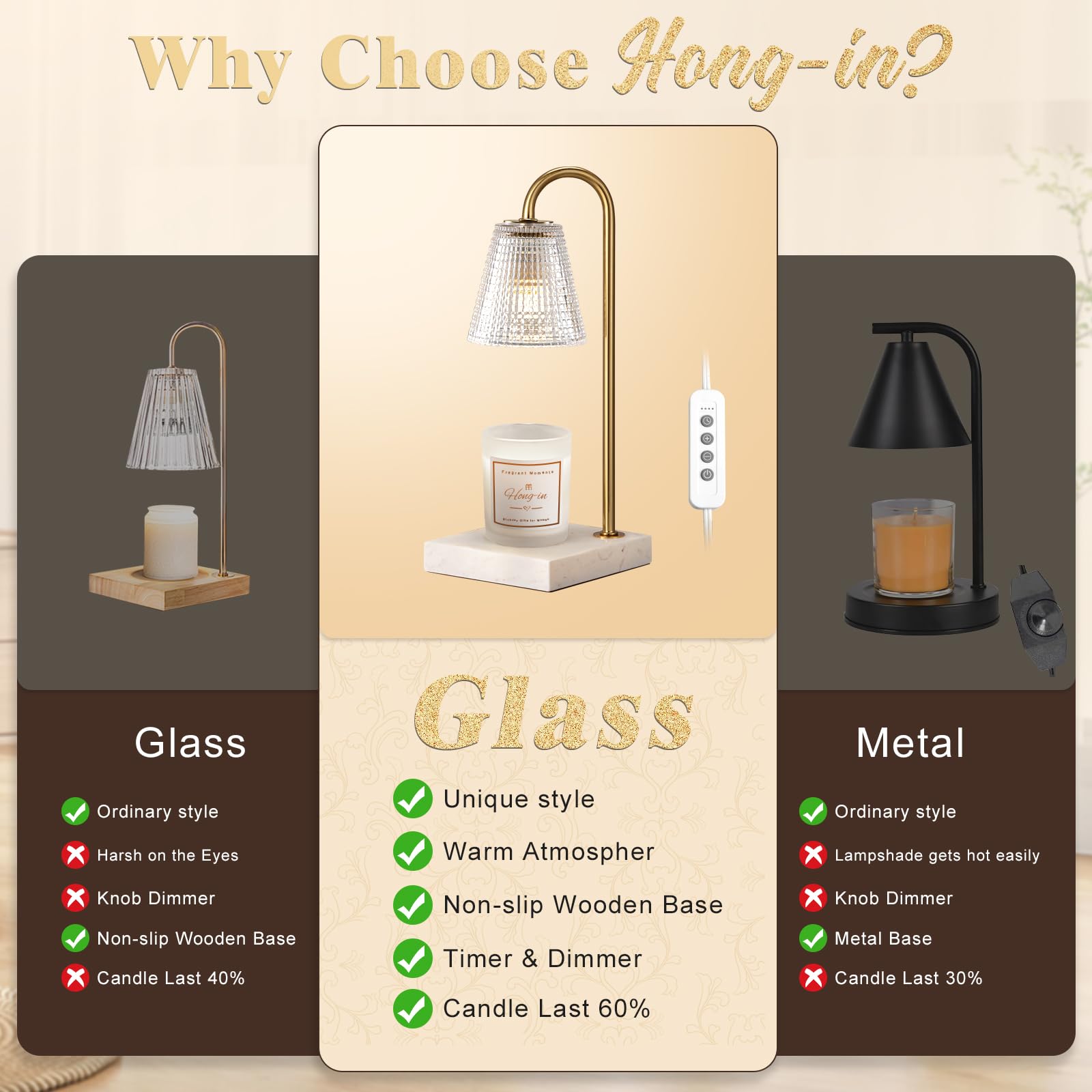 Hong-in caja regalo elegante ideal para cumpleaños o detalles para ella