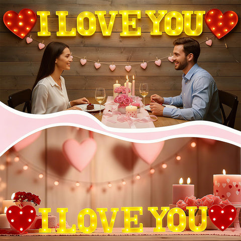 Honoson Decoración de aniversario con letras LED para crear memorias.