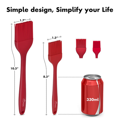 Pinceles HOTEC resistentes al calor para pincelar salsas en parrilla.