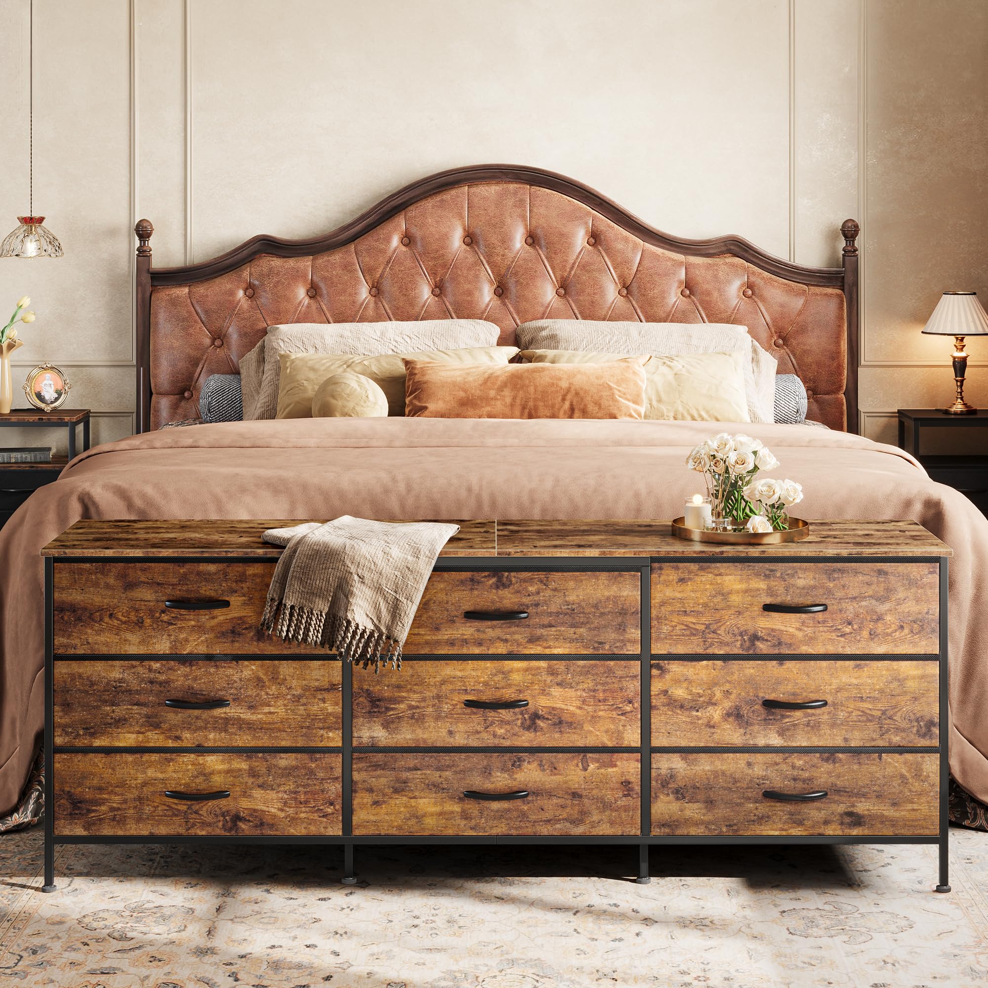 Huuger mueble-tv para pantallas de 55 a 70 pulgadas, soporte estable.