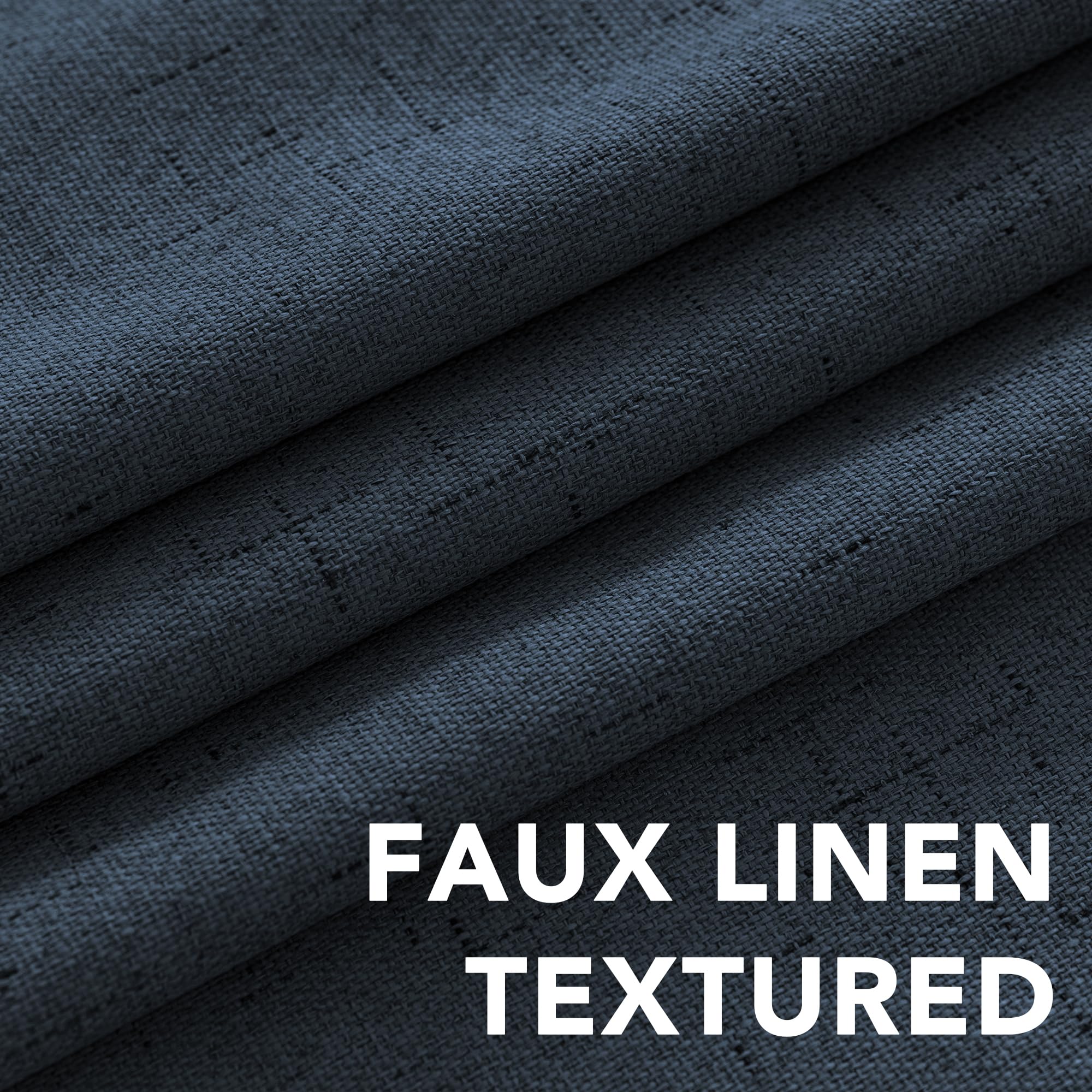 Vista lateral de la cortina de 84 pulgadas de largo de H.VERSAILTEX.