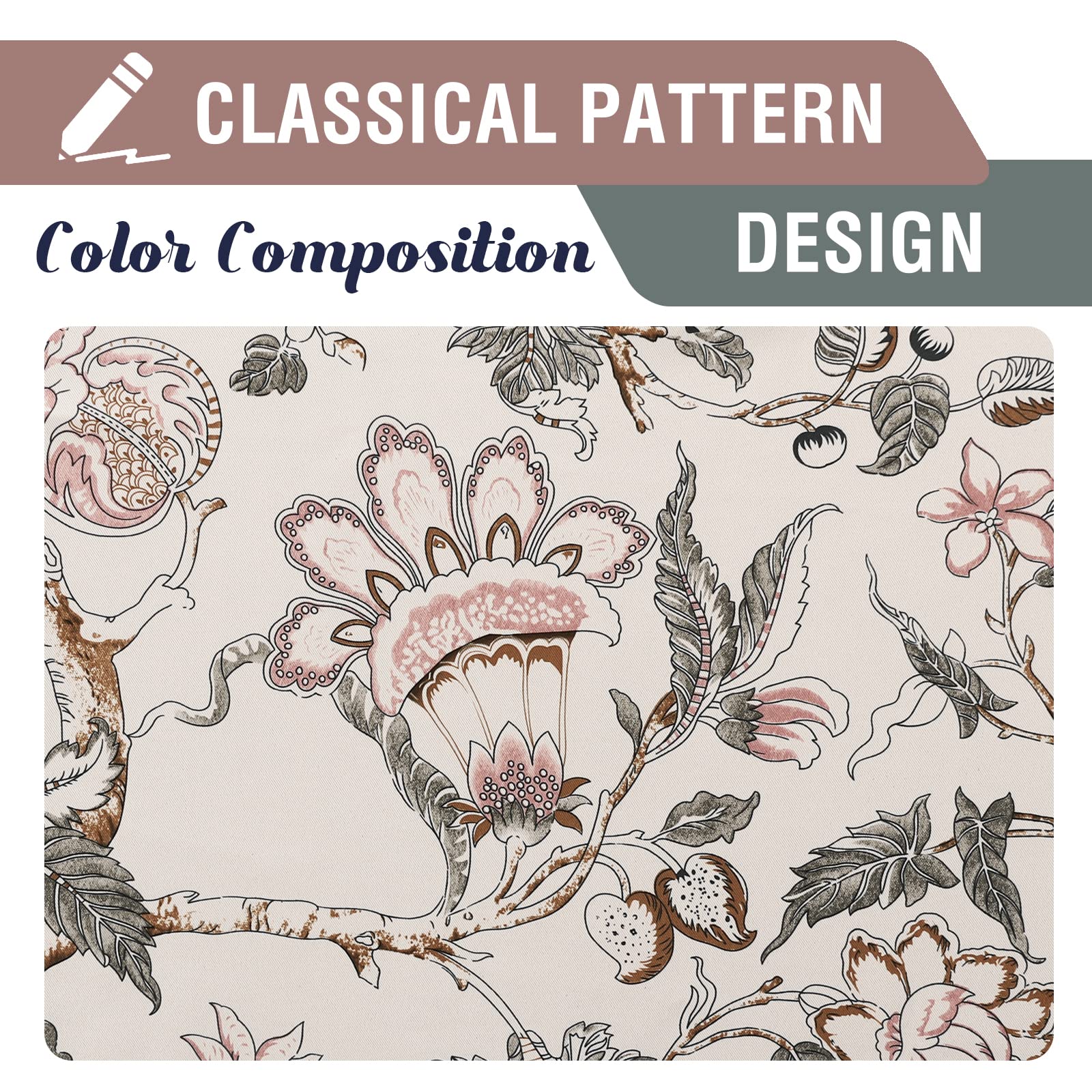 Diseño floral clásico H.VERSAILTEX para comedor