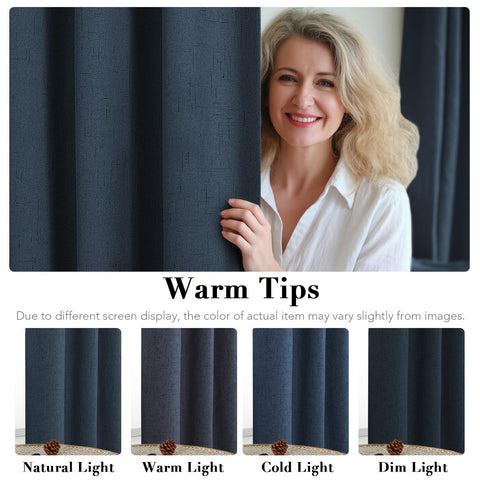 Forro blanco interior de las cortinas H.VERSAILTEX para mayor opacidad.