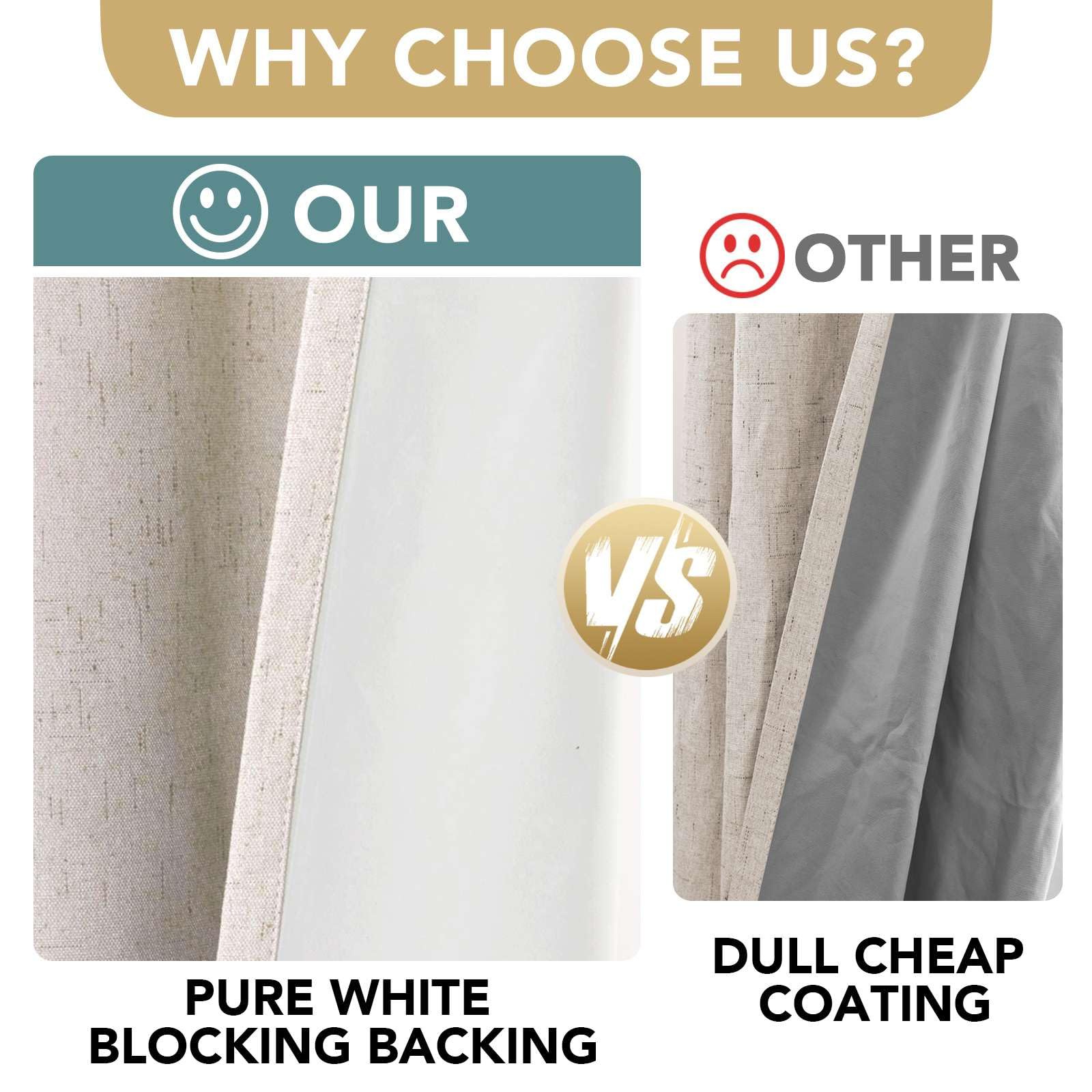 Detalles en ojal para instalación de cortinas H.VERSAILTEX en la sala.