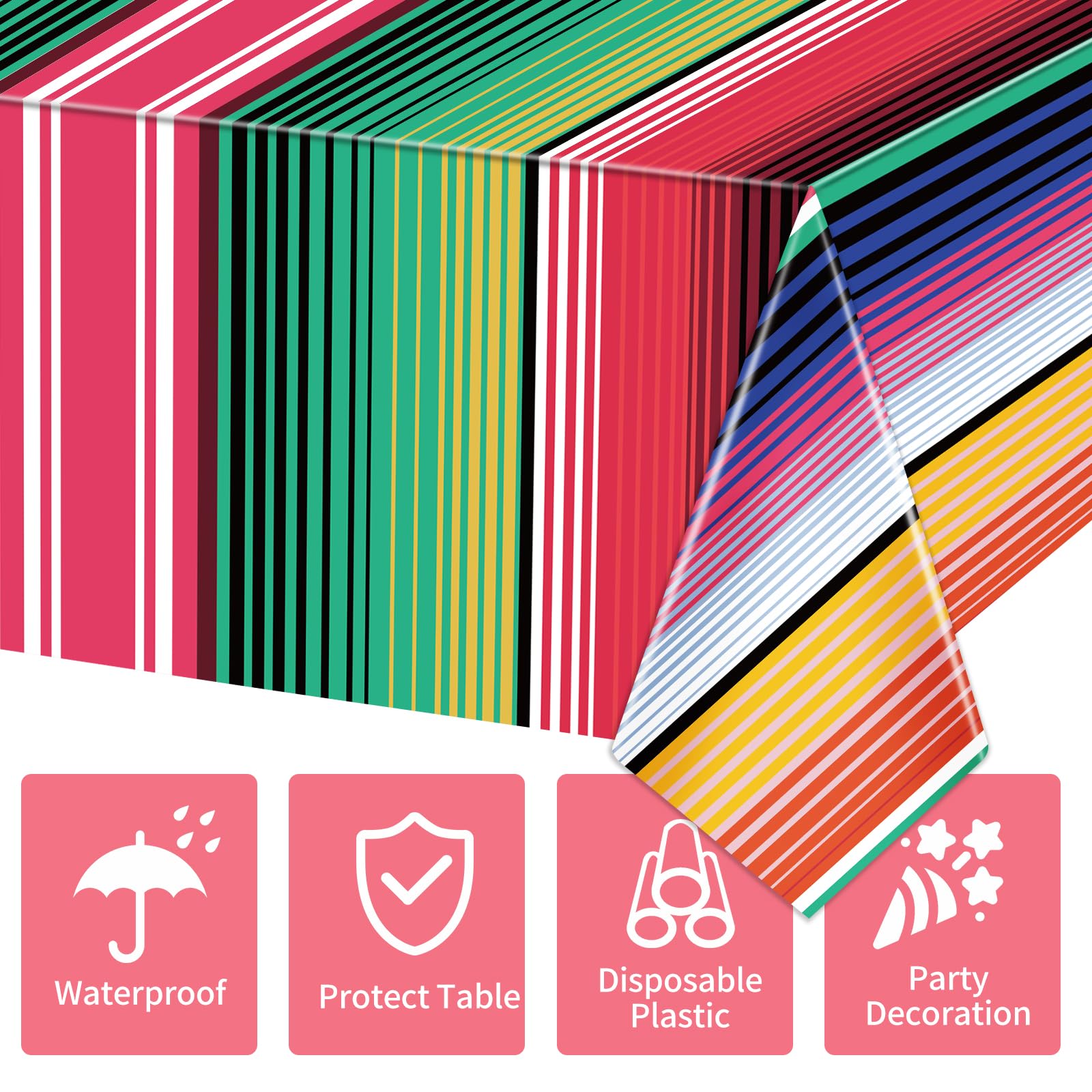 Hxezoc serape en mesa, añade color y estilo a la decoración.