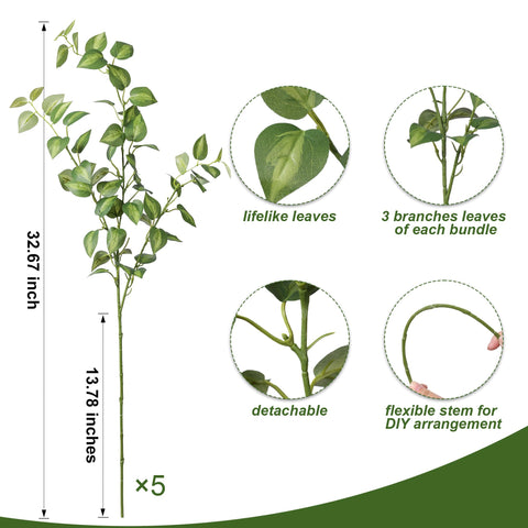 Arreglo floral con eucalipto artificial HyeFlora para eventos