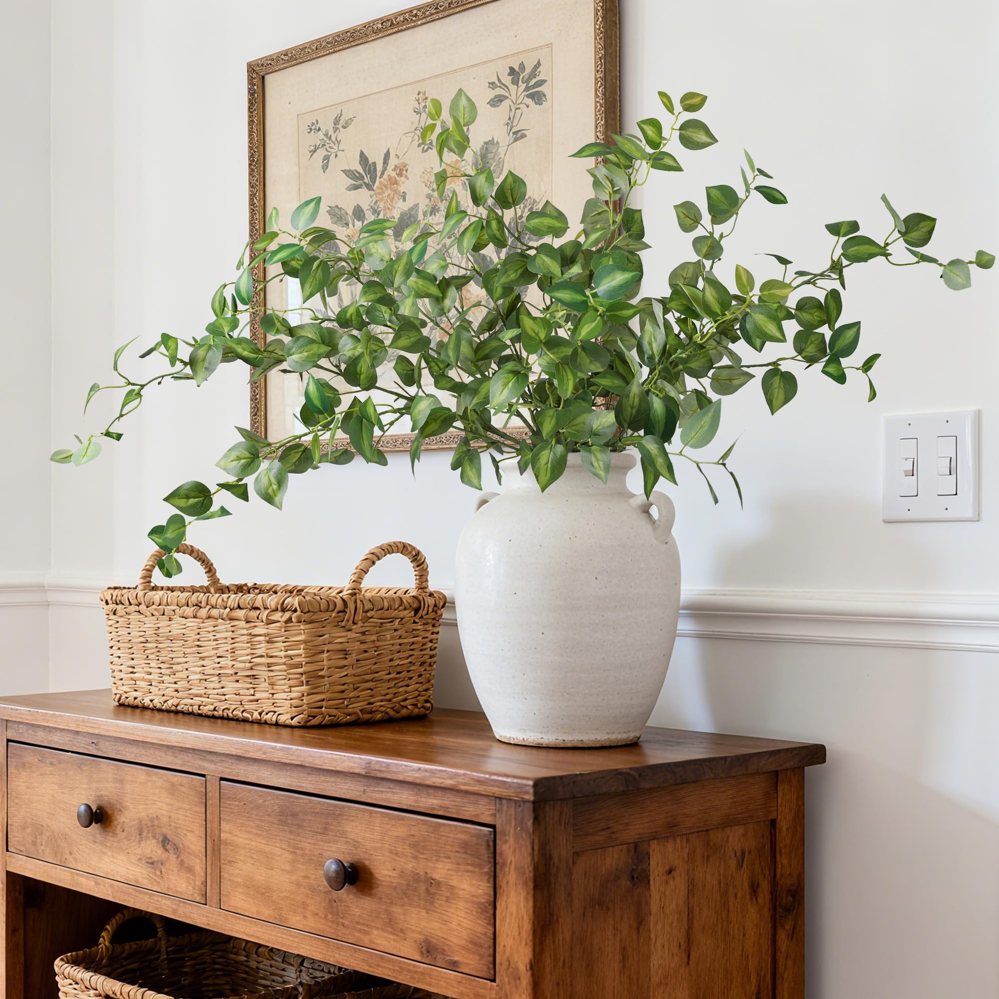 Ramas de eucalipto artificial HyeFlora para centro de mesa elegante