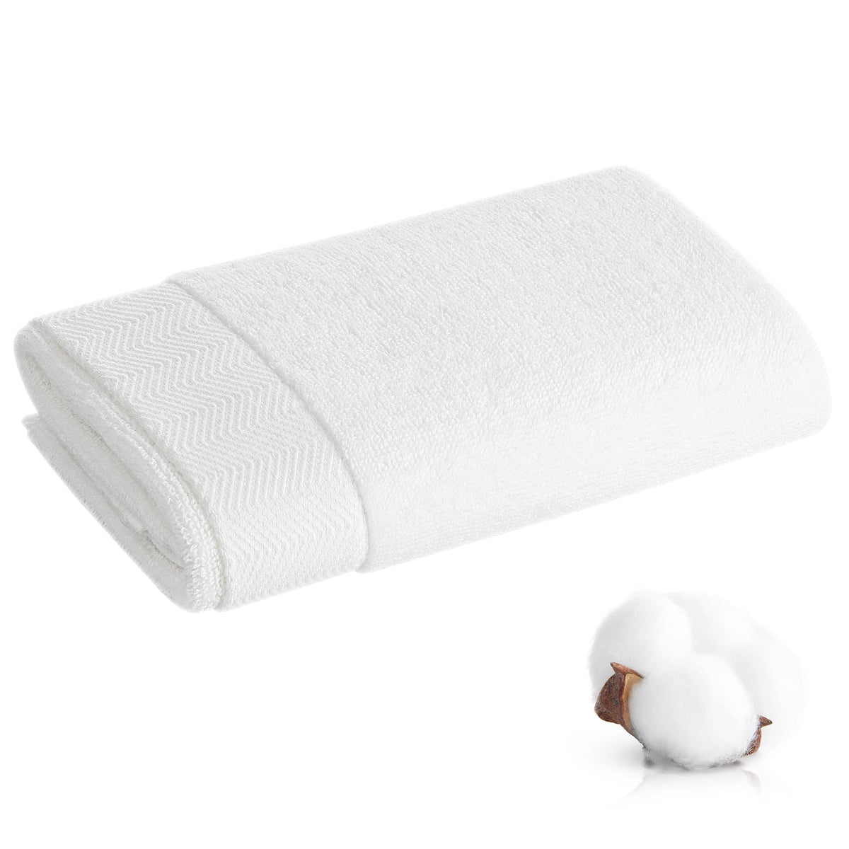 Toalla de mano Hzesyd blanca de 14x30 pulgadas, uso diario en baño