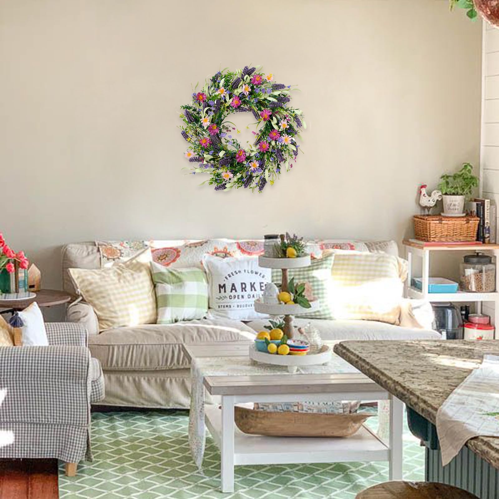  corona Idyllic colores vivos que alegran salas, entradas y ventanas