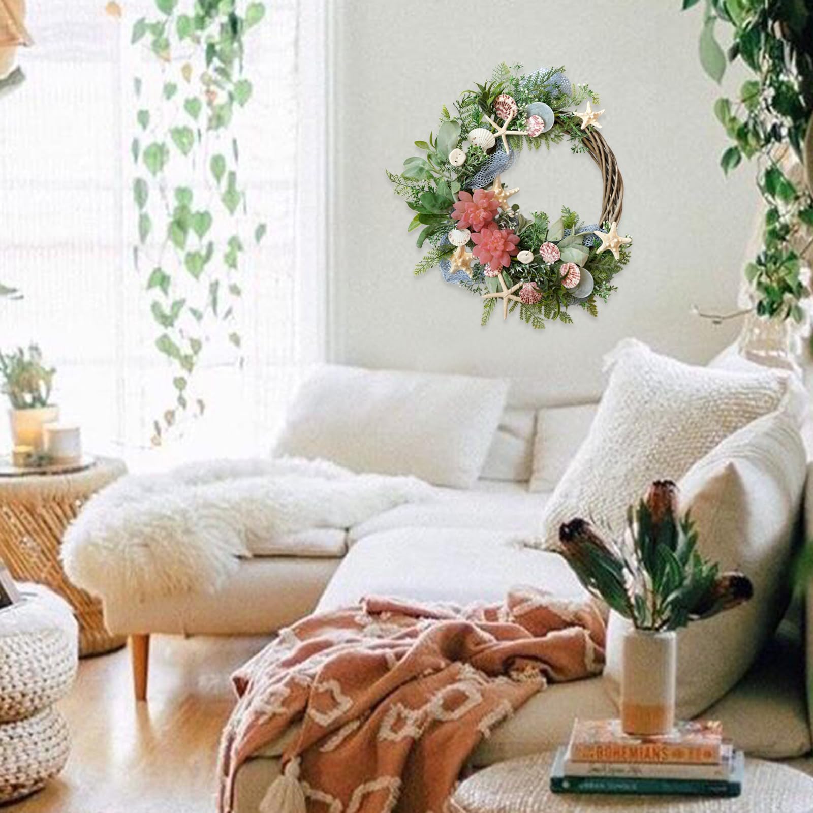 Idyllic Corona Shell red de pesca rústica añade textura marina.